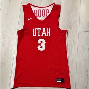 Nike Reversible Red & White Utah Basketball Jersey #3 Never Worn